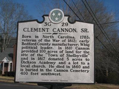 Clement Cannon, Sr. Marker. Click for full size. Clement Cannon, Sr. Marker image. Click for full size.