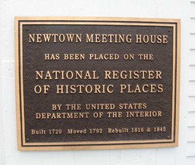 Newtown Meeting House Marker image. Click for full size.