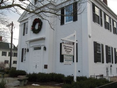 Newtown Meeting House and Marker. Click for full size. Newtown Meeting House and Marker image. Click for full size.