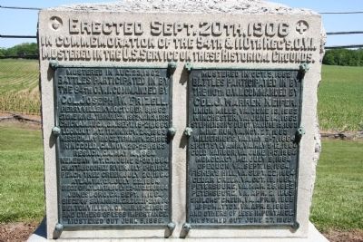 In Commemoration of the 94th & 110th Reg’s. O.V.I. Marker. Click for full size. In Commemoration of the 94th & 110th Reg’s. O.V.I. Marker image. Click for full size.