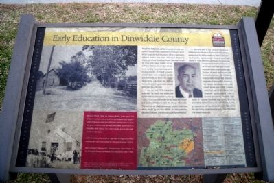 Early Education in Dinwiddie County CRIEHT Marker image. Click for full size.