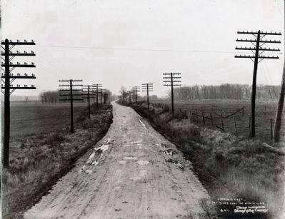Indiana, looking East, 6.1 miles east of the Illinois State Line, before construction image. Click for full size.