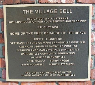 The Village Bell Marker image. Click for full size.
