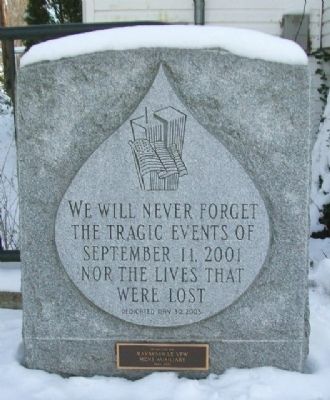 September 11, 2001 Memorial. Click for full size. September 11, 2001 Memorial image. Click for full size.