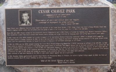 Cesar Chavez Park Marker image. Click for full size.