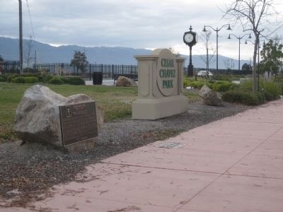 Cesar Chavez Park and Marker. Click for full size. Cesar Chavez Park and Marker image. Click for full size.