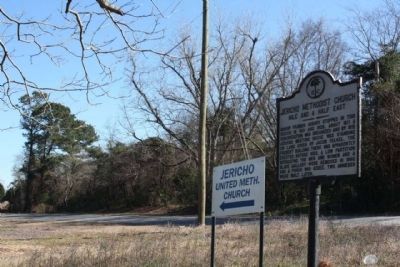Jericho Methodist Church Marker, at Jericho Road (State Road 9-26) image. Click for full size.