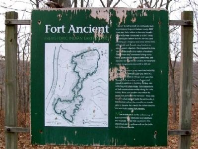 Fort Ancient Prehistoric Indian Earthworks Marker image. Click for full size.