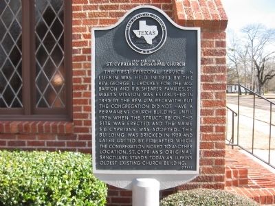 Original site of St. Cyprian's Episcopal Church Marker image. Click for full size.