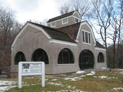 The Visitor Center (1893 Pavilion) and Marker. Click for full size. The Visitor Center (1893 Pavilion) and Marker image. Click for full size.