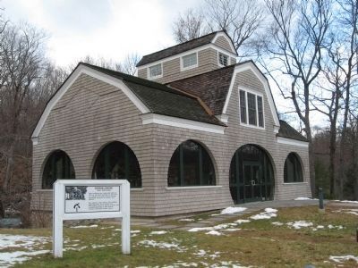 The Visitor Center (1893 Pavilion) and Marker image. Click for full size.