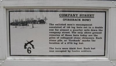 Company Street (Fireback Row) Marker. Click for full size. Company Street (Fireback Row) Marker image. Click for full size.