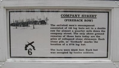 Company Street (Fireback Row) Marker image. Click for full size.
