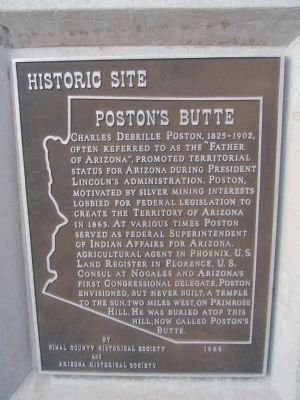 Poston's Butte Marker image. Click for more information.