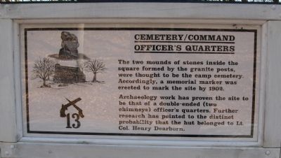 Cemetery / Command Officer’s Quarters Marker. Click for full size. Cemetery / Command Officer’s Quarters Marker image. Click for full size.