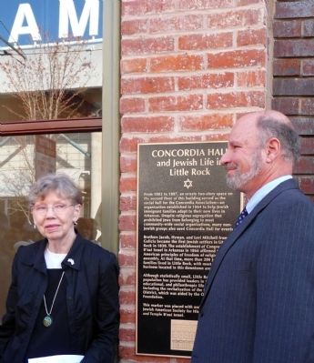 Concordia Hall and Jewish Life in Little Rock Marker. Click for full size. Concordia Hall and Jewish Life in Little Rock Marker image. Click for full size.