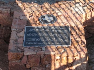 John Wesley Hardin Marker image. Click for full size.