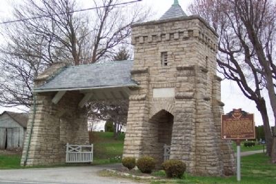 Radnor Cemetery Lych Gate and Marker. Click for full size. Radnor Cemetery Lych Gate and Marker image. Click for full size.