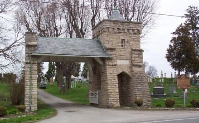 Radnor Cemetery Lych Gate and Marker. Click for full size. Radnor Cemetery Lych Gate and Marker image. Click for full size.