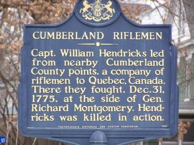 Cumberland Riflemen Marker image. Click for full size.