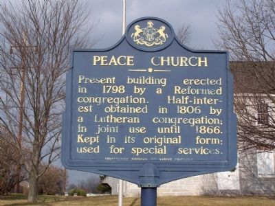 Peace Church Marker. Click for full size. Peace Church Marker image. Click for full size.
