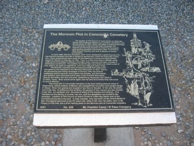 The Mormon Plot in Concordia Cemetery Marker image. Click for full size.