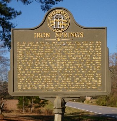 Iron Springs Marker image. Click for full size.