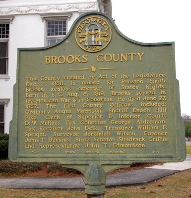 Brooks County Marker image. Click for full size.