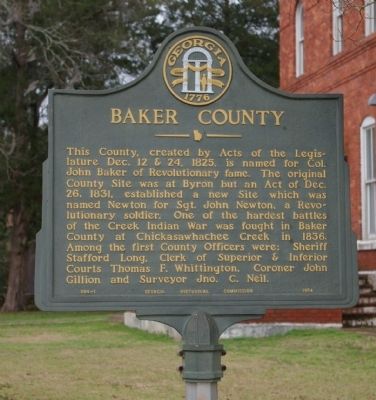 Baker County Marker image. Click for full size.