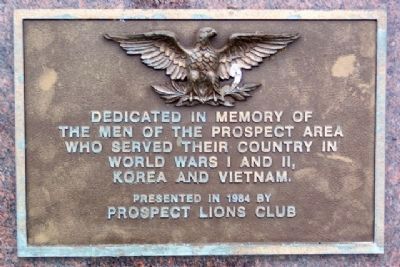 Prospect War Memorial Marker image. Click for full size.