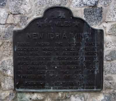 New Idria Mine Marker. Click for full size. New Idria Mine Marker image. Click for full size.