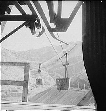 New Idria Mine - Ore Tramway image. Click for full size.