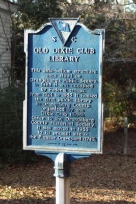 Old Dixie Club Library Marker image. Click for full size.