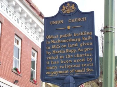 Union Church Marker. Click for full size. Union Church Marker image. Click for full size.