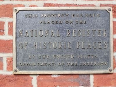 National Register of Historic Places plaque on passenger station. Click for full size. National Register of Historic Places plaque on passenger station image. Click for full size.