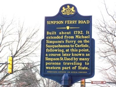 Simpson Ferry Road Marker. Click for full size. Simpson Ferry Road Marker image. Click for full size.