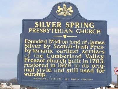 Silver Spring Presbyterian Church Marker image. Click for full size.