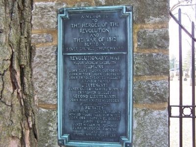 Left Plaque on Graveyard Wall image. Click for full size.