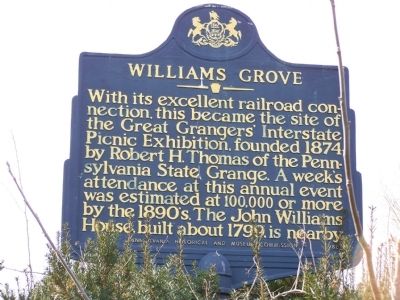 Williams Grove Marker image. Click for full size.
