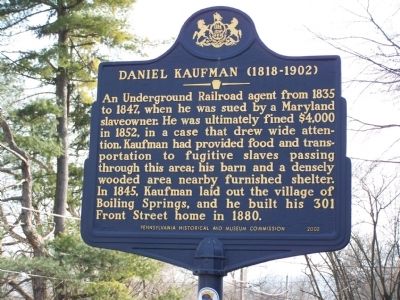 Daniel Kaufman Marker. Click for full size. Daniel Kaufman Marker image. Click for full size.