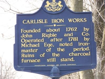 Carlisle Iron Works Marker image. Click for full size.