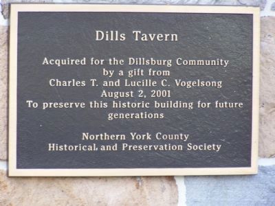 Dills Tavern Plaque image. Click for full size.