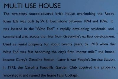 The Touchstone House "Falls Cottage" Marker -<br>Multi Use House image. Click for full size.
