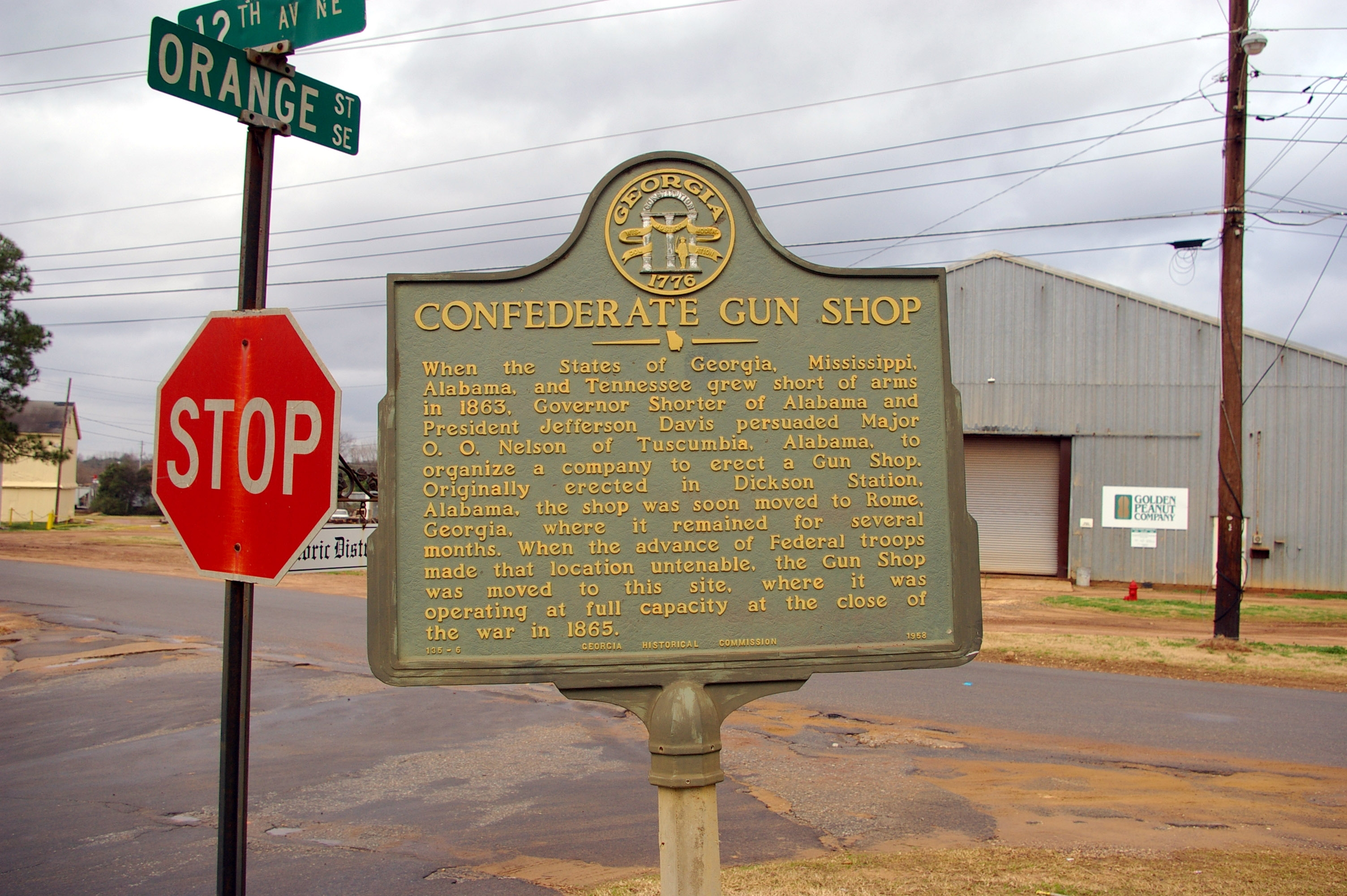 Confederate Gun Shop Marker