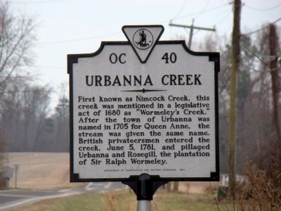 Urbanna Creek Marker image. Click for full size.