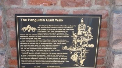 The Panguitch Quilt Walk Marker. Click for full size. The Panguitch Quilt Walk Marker image. Click for full size.