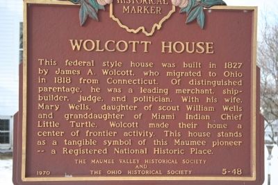 Wolcott House Marker image. Click for full size.
