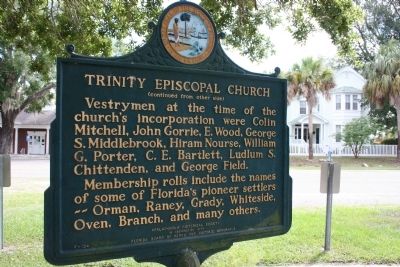 Trinity Episcopal Church Marker Reverse image. Click for full size.