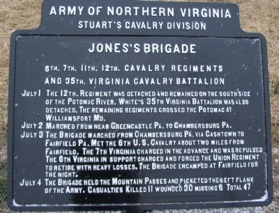 Jones's Brigade Tablet image. Click for full size.