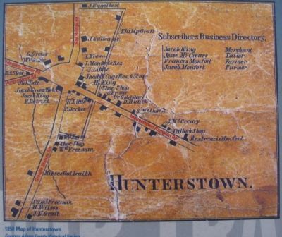 1858 Map of Hunterstown image. Click for full size.